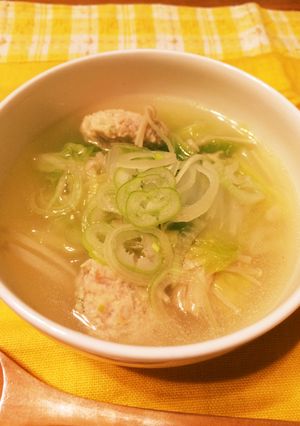 温ったか簡単白菜鶏団子スープ-レシピのメイン写真