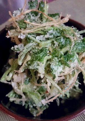 鍋だけじゃない！サクサクせりのかき揚げ-レシピのメイン写真