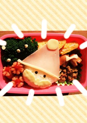 簡単!クリスマス サンタさんのキャラ弁-レシピのメイン写真