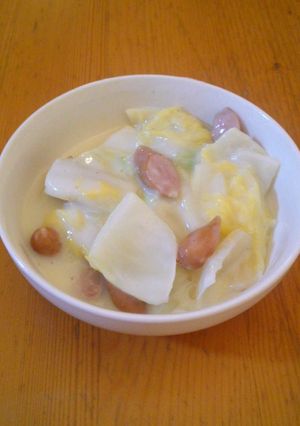 白菜とウインナーのミルク煮-レシピのメイン写真