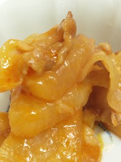 大根と豚バラ*ピリ辛炒め* 味噌味-レシピのメイン写真