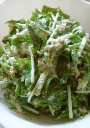 簡単☆水菜と豆腐のサラダ-レシピのメイン写真