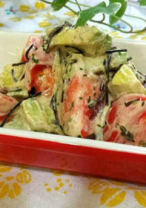 塩昆布DEアボカドトマト-レシピのメイン写真
