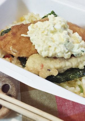 のせピラ♪エビピラフでのりタル弁当-レシピのメイン写真