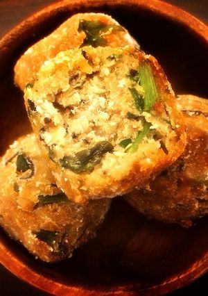 生おからと春菊のおろし蓮根あげ-レシピのメイン写真