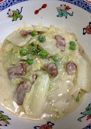 白菜・ベーコンの豆乳クリーム煮（中華）-レシピのメイン写真