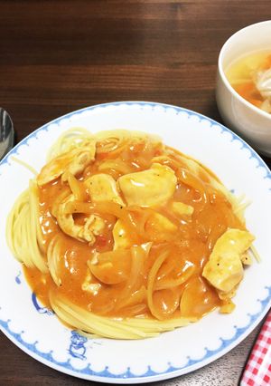 市販のソースでトマトクリームもどきパスタ-レシピのメイン写真