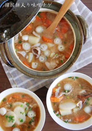 韓国餅（トック）入り味噌チゲ-レシピのメイン写真