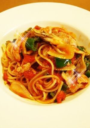 豚肉とピーマンのトマトパスタ-レシピのメイン写真