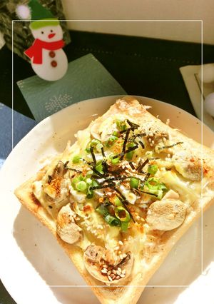 マッシュルーム×玉葱の和トースト-レシピのメイン写真