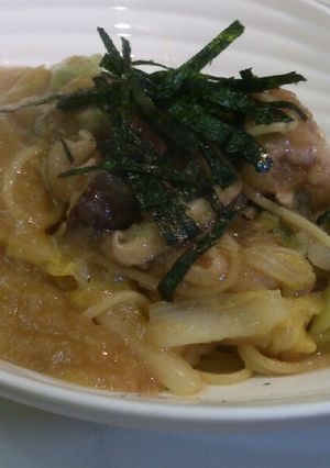 鶏肉のみぞれ煮パスタ☆生姜風味-レシピのメイン写真