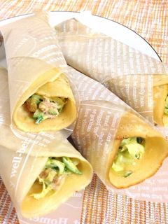 カレーサラダが華麗に変身♪クレープ巻き☆-レシピのメイン写真