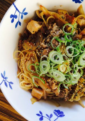 すき焼き風スパゲティ-レシピのメイン写真