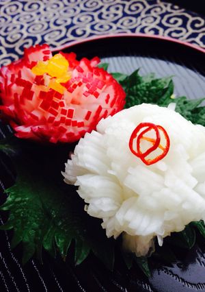 おせちに◎紅白菊花かぶ-レシピのメイン写真