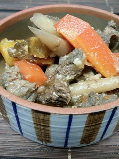 ジビエ*熊肉と根菜の柔らか味噌煮込み-レシピのメイン写真