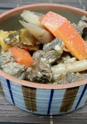 ジビエ＊熊肉と根菜の柔らか味噌煮込み-レシピのメイン写真