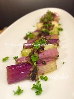 長ネギとマッシュルームのアンチョビ炒め-レシピのメイン写真