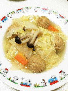 簡単早い!肉団子と野菜たっぷり暖かスープ-レシピのメイン写真