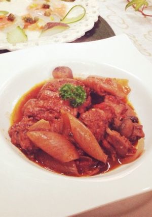 鶏肉の赤ワイン煮込み★トマト缶★-レシピのメイン写真