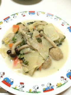 肉団子スープリメイク!暖かミルク煮♡-レシピのメイン写真