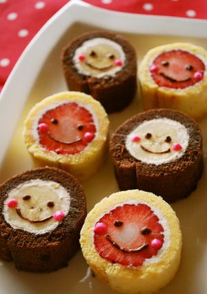 スマイル☆ロールケーキ-レシピのメイン写真