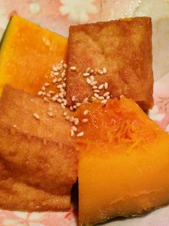 かぼちゃと厚揚げの煮物-レシピのメイン写真