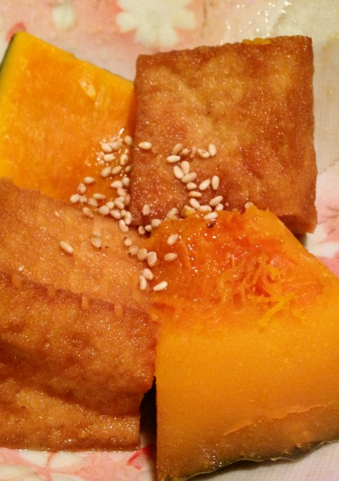 かぼちゃと厚揚げの煮物-レシピのメイン写真