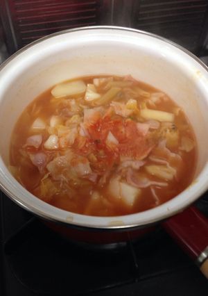 ショートパスタでスープパスタ-レシピのメイン写真