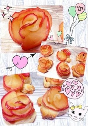 バラの形のりんごパイ♡-レシピのメイン写真