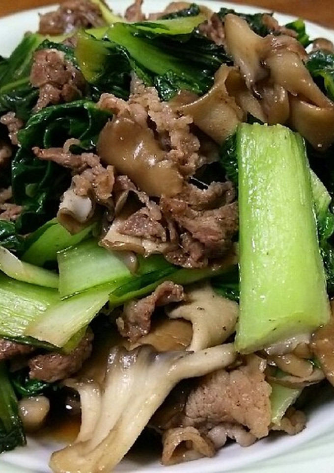 ターサイと牛肉炒め-レシピのメイン写真