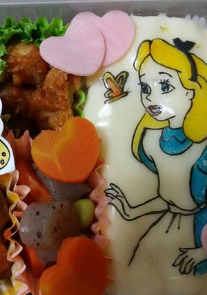 キャラ弁【不思議の国のアリス】-レシピのメイン写真