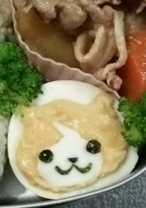 ゆで卵でジバニャン♪-レシピのメイン写真