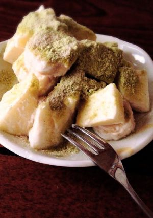 ごろっとバナナのきな粉がけヨーグルト-レシピのメイン写真
