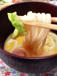 すき焼きみたい☆焼きうどんを卵につけて☆-レシピのメイン写真