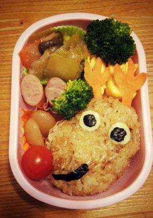 簡単☆クリスマス赤鼻トナカイキャラ弁-レシピのメイン写真