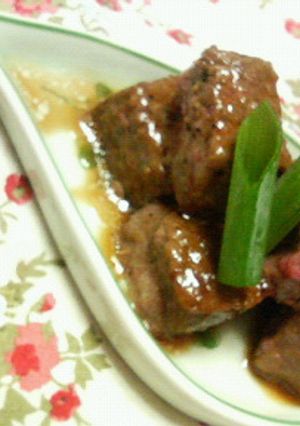牛サイコロステーキ☆ワサビ醤油バター焼き-レシピのメイン写真