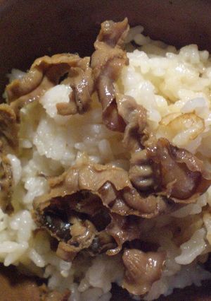 帆立貝の貝ひも缶詰で炊き込みご飯-レシピのメイン写真