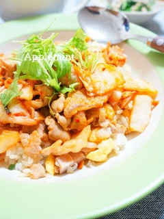 豚キムチかけ炒飯-レシピのメイン写真