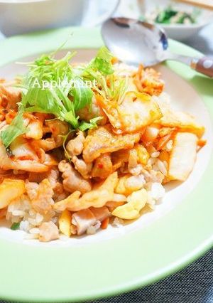 豚キムチかけ炒飯-レシピのメイン写真