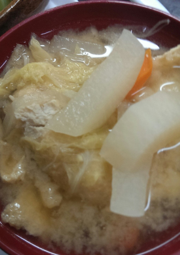 野菜いろいろと鮭みそ汁-レシピのメイン写真