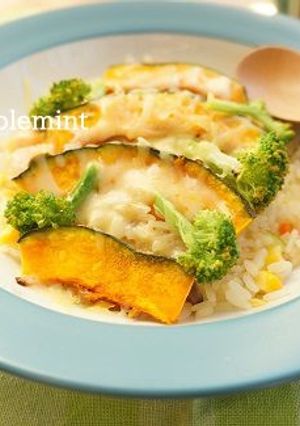 のせピラ南瓜とブロッコリーのチーズ焼き-レシピのメイン写真
