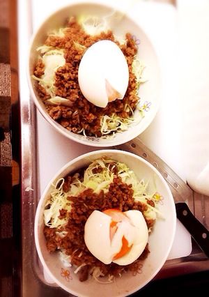 簡単ピリ辛挽肉丼-レシピのメイン写真