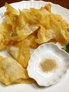 えびとれんこん入り揚げワンタン-レシピのメイン写真