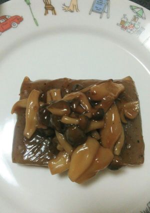 こんにゃくステーキきのこあん-レシピのメイン写真
