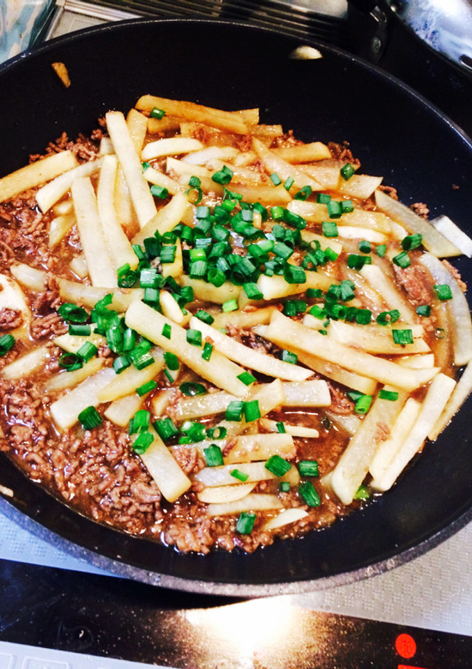 大根と合挽き肉のオイスター炒め-レシピのメイン写真