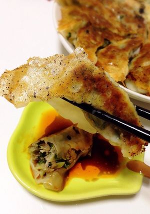 野菜がたーっぷり羽根つき餃子♡-レシピのメイン写真