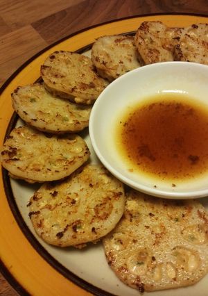 簡単！蓮根でごちそう！青じそ肉重ね焼き☆-レシピのメイン写真