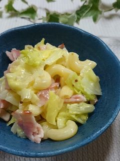 キャベツとベーコンの★簡単マカロニサラダ-レシピのメイン写真