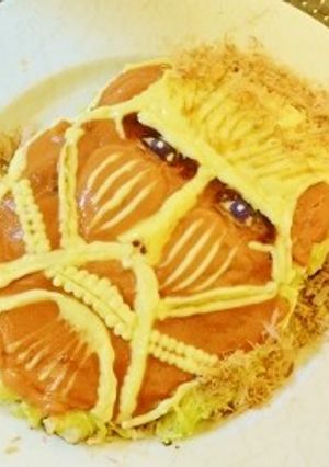 進撃の巨人お好み焼きアート☆超大型巨人-レシピのメイン写真