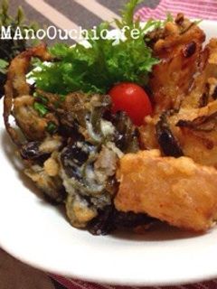 鮭のハラミ天ぷらと昆布のかき揚げ-レシピのメイン写真